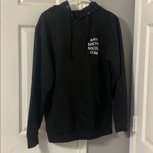 Anti social social club black hoodie size Small